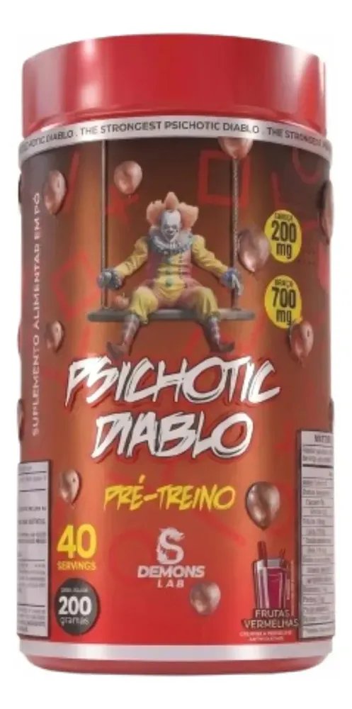Psichotic Diablo 200g Frutas Vermelhas Pré-treino Frutas Vermelhas