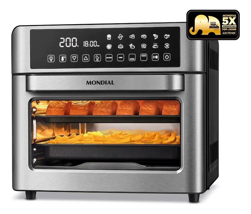Fritadeira Air Fryer Forno Oven Digital 25 Litros Mondial Preto AFO-25L-BI 127V