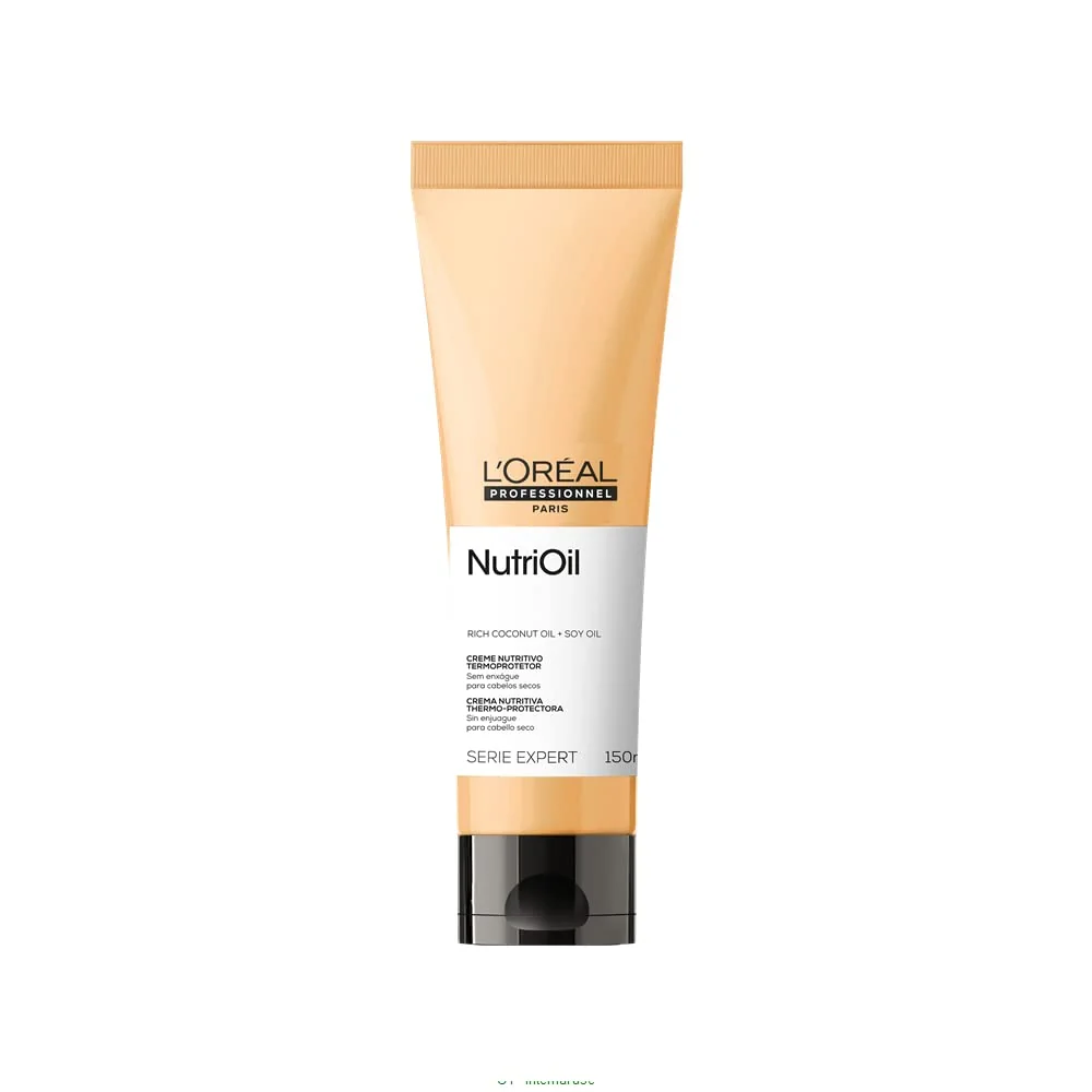 L'Oréal Professionnel NutriOil Leave-in, Hidratação e Nutrição Intensa para Cabelos Secos e Sem Brilho, com Óleo de Coco, Proteção Térmica e Antifrizz, 150ml