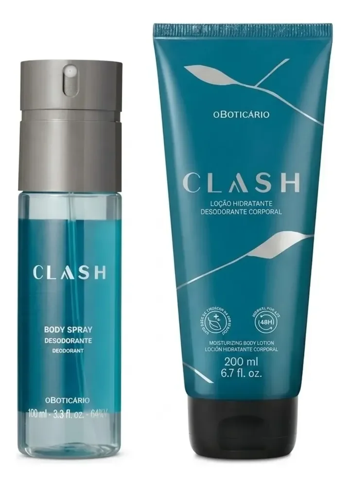 Combo Clash: Body Spray Desodorante 100ml + Loção Hidratante Clash