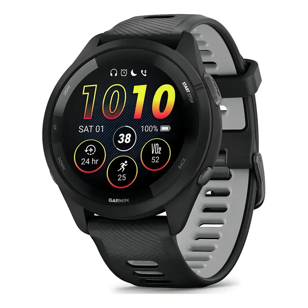 Relógio Garmin Forerunner 265 Music Preto Com Gps 46mm Cinza