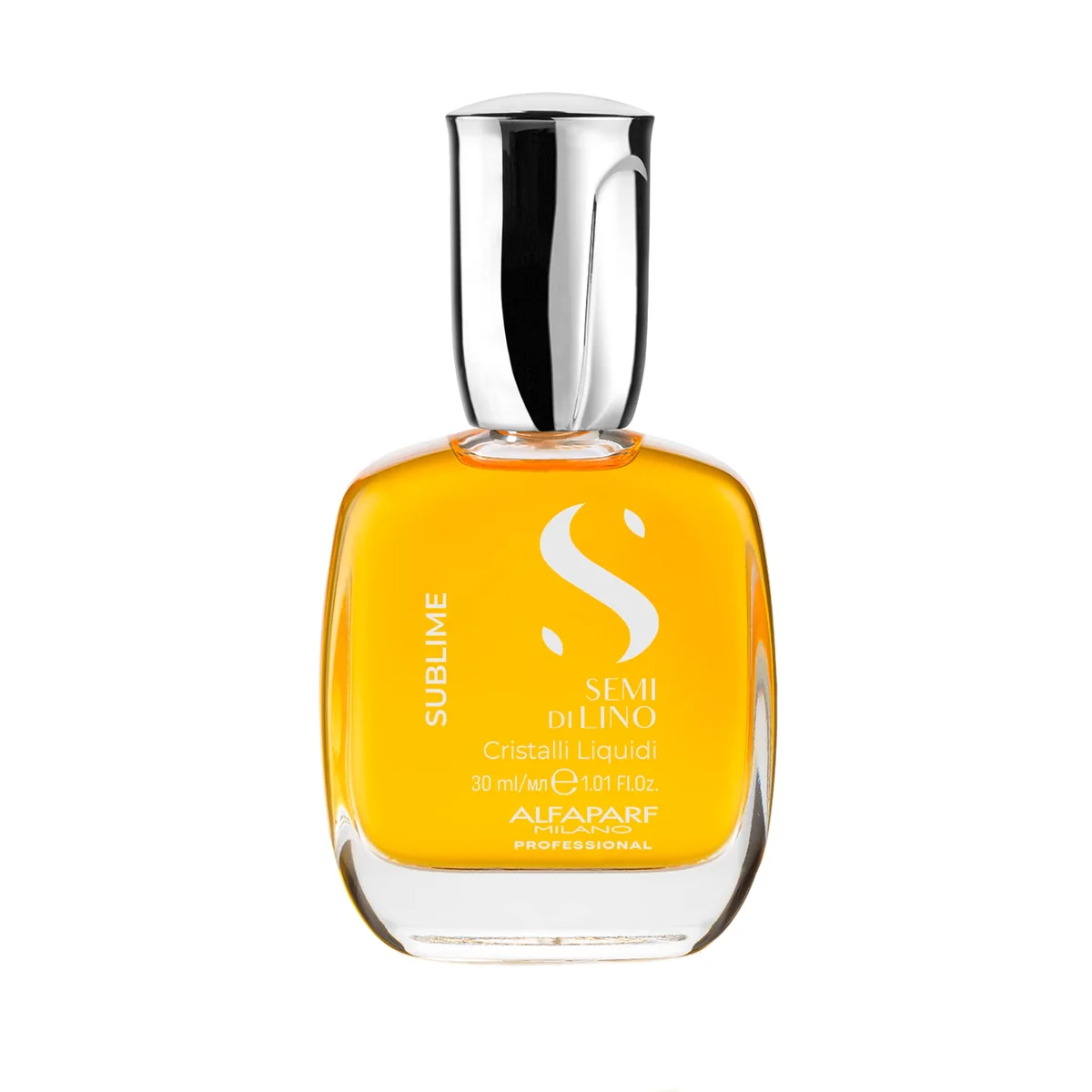 Alfaparf Milano Semi di Lino Sublime Cristalli Liquidi Óleo Capilar com Proteção Térmica - Tratamento de Sérum de Alisamento Finalizador Superior - Brilho Brilhante - Fórmula Vegana 30ml