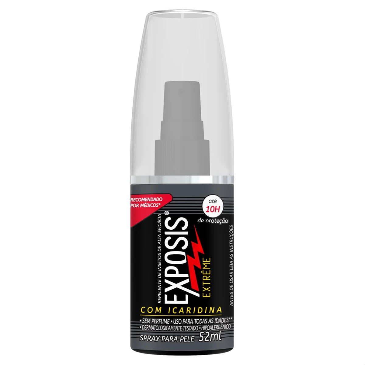 Exposis Extreme, Repelente Spray de Mosquitos, com Icaridina, Até 10h de Proteção, 52ml
