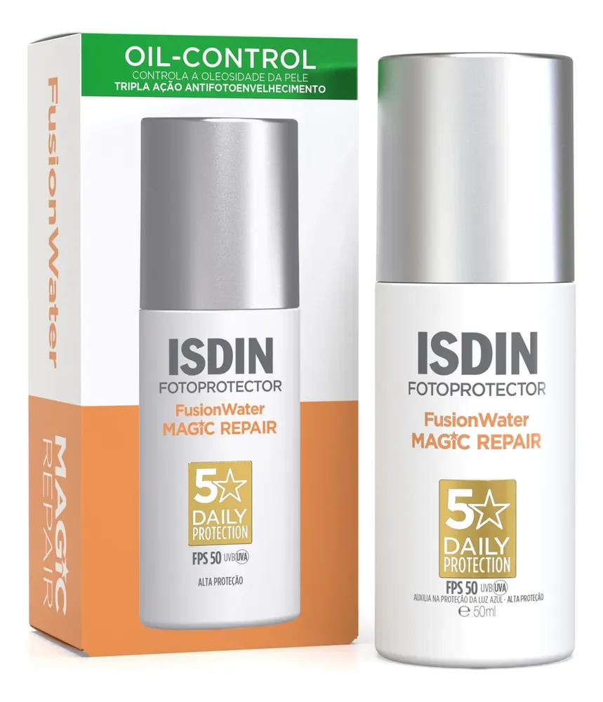 ISDIN Protetor Solar Facial Anti-Idade Fusion Water Magic Repair FPS 50 - 50ml