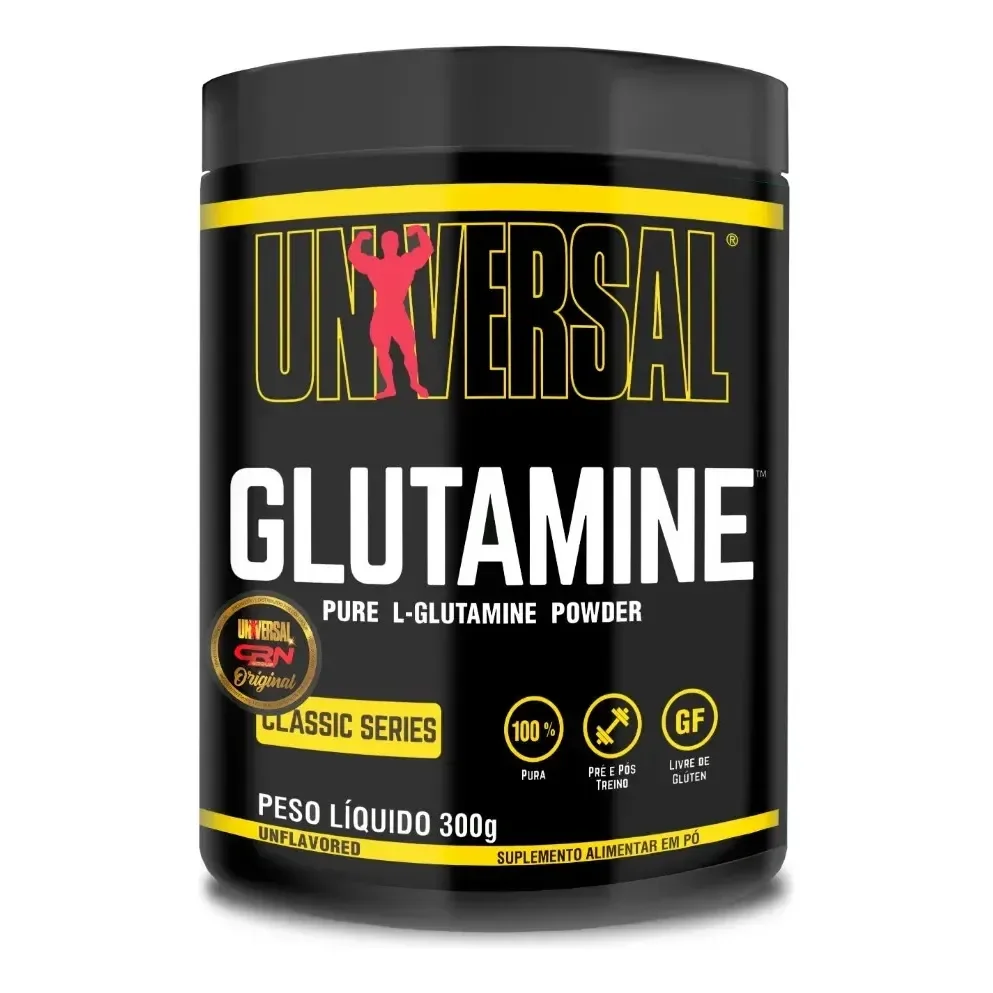 L- Glutamina Universal Nutrition 300gr - 100% Pura Sabor Sem Sabor