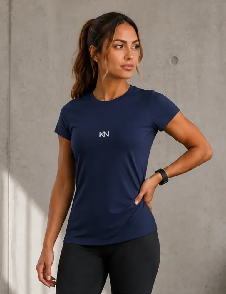 Camiseta Feminina Dry Fit Térmica Academia Fitness Koenig Azul-marinho M Lisa