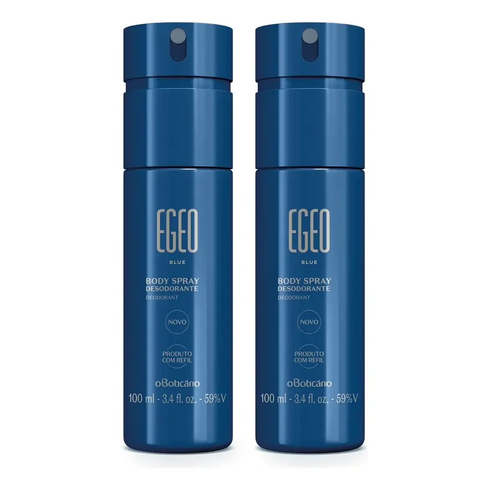 Combo Desodorante Body Spray Egeo Blue 100ml (2 Unidades)