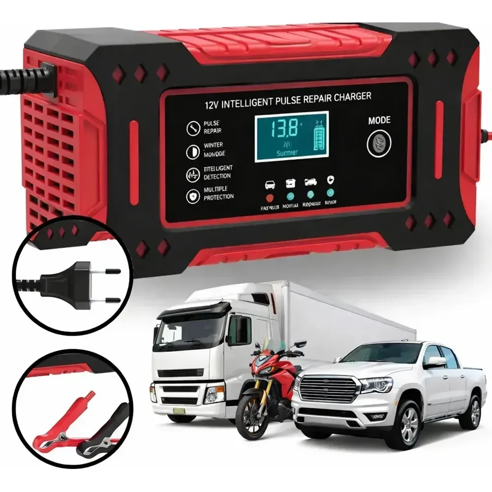 Carregador Portátil SZR Bateria Automotiva Chupeta 12V 6A