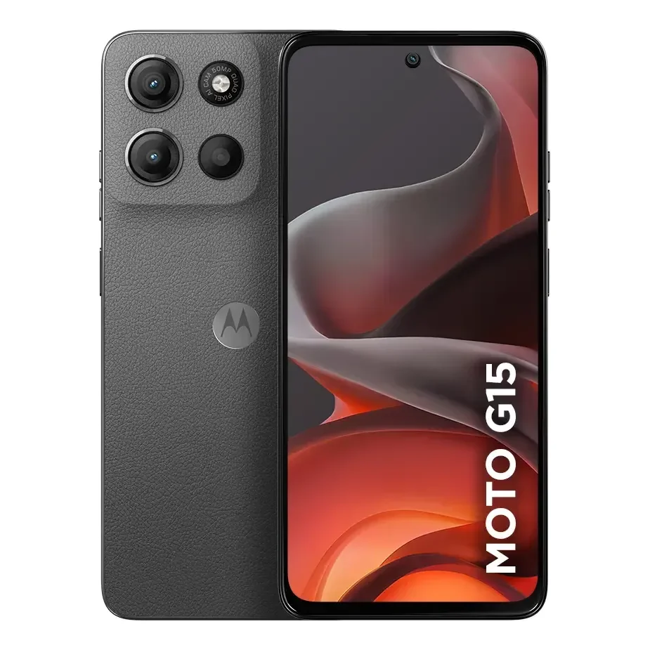 Smartphone Motorola Moto G15 - 256gb 12gb (4gb Ram+8gb Ram Boost) E Camera 50mp Com Ai E Night Vision Bateria De 5200 Mah Tela Fhd+ 6.7 Com Superbrilho Nfc - Grafite