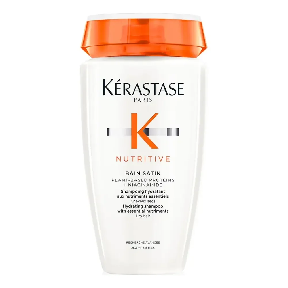 Shampoo Hidratante Para Cabelos Secos, Nutrição Intensa, Brilho, Maciez, Fortalecimento E Revitalização Da Fibra Capilar, Nutritive Bain Satin Kérastase, 250ml