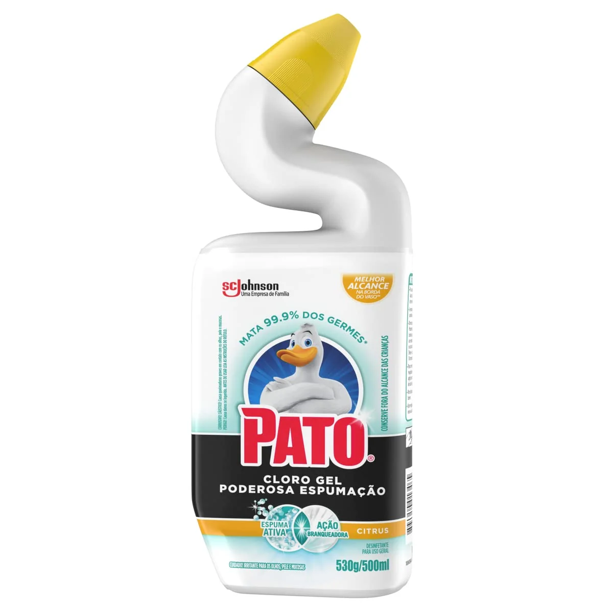 Pato Limpador Sanitário Desinfetante Cloro Gel Citrus, 500ml