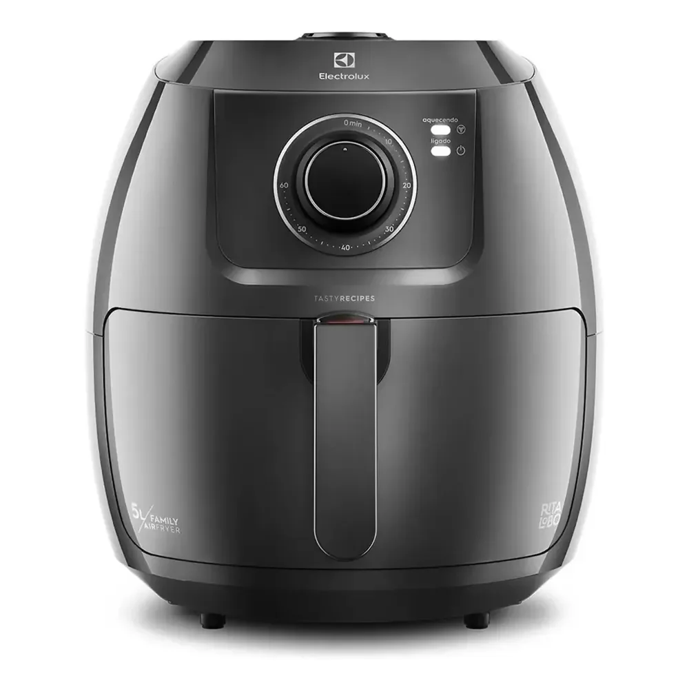 Air Fryer Fritadeira Sem Óleo Elétrica Electrolux 6,5l Family Cesto Removível Com Timer 1700w De Potência Eaf50 Grafite Efficient Por Rita Lobo 127v