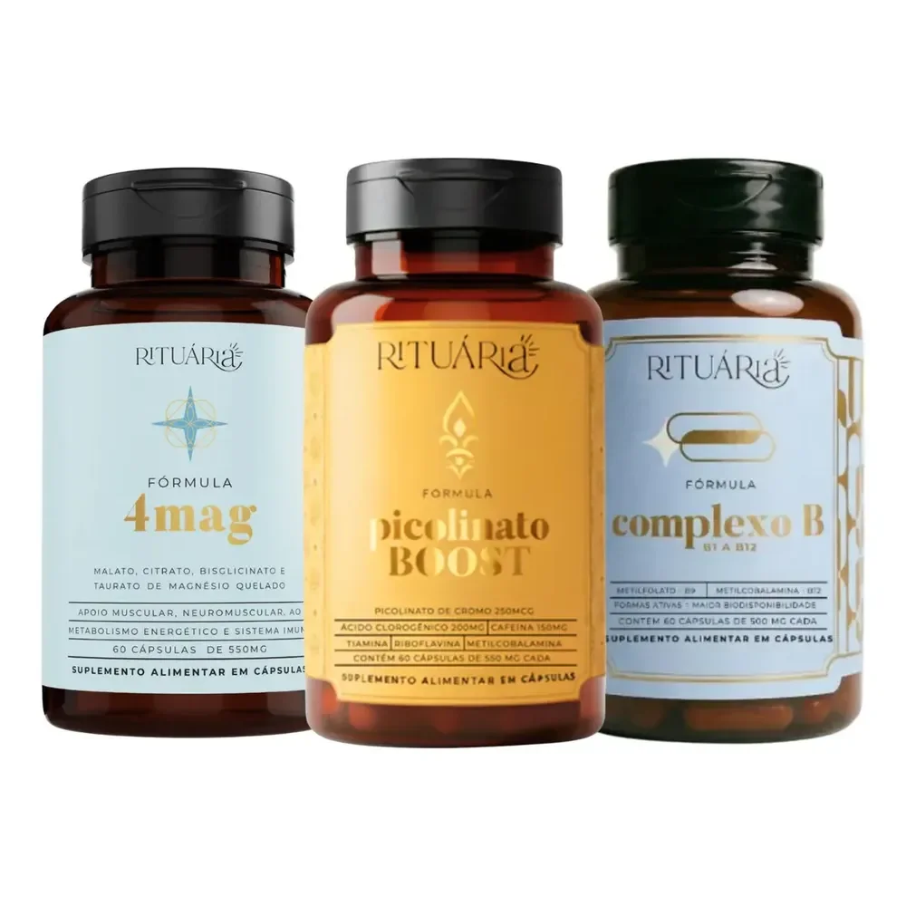 Kit Rituária 4mag Picolinato E Complexo B Sem Sabor
