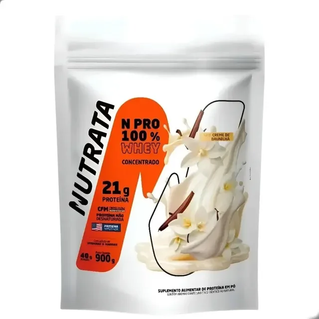 Whey Protein N Pro 100% Concentrado Refil 900g Nutrata