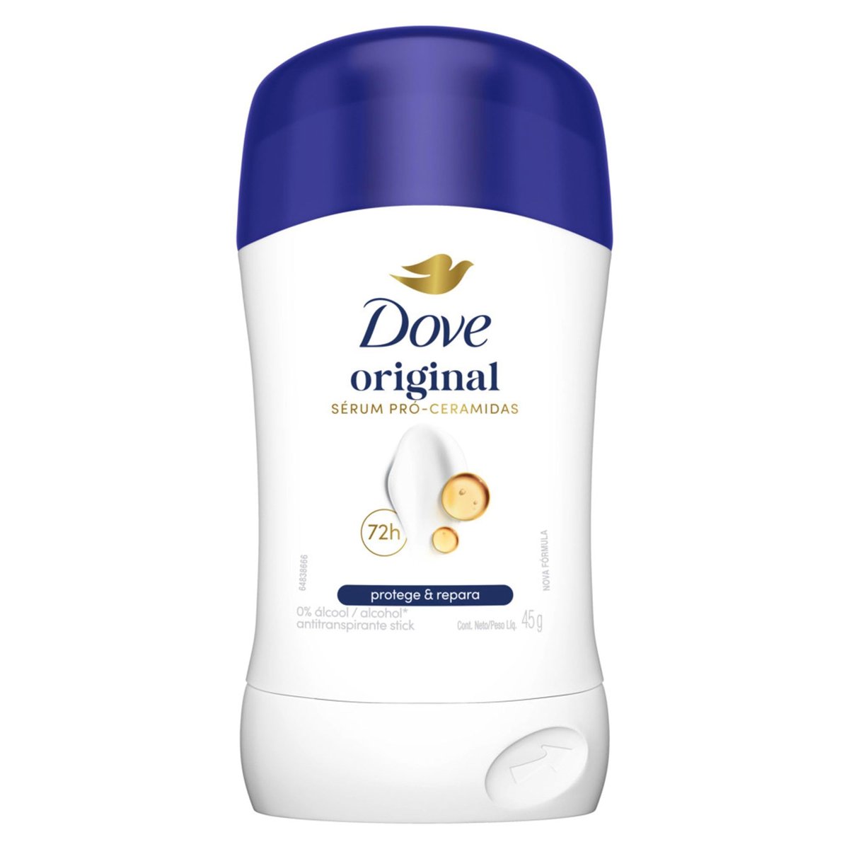 Dove Desodorante Antitranspirante Stick Original 72h de Proteção 45g