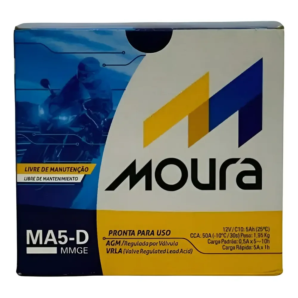 Bateria 5ah Cg 125ks Cg 150 Titan 150 Ks Biz 125ks Mour Moto Direito