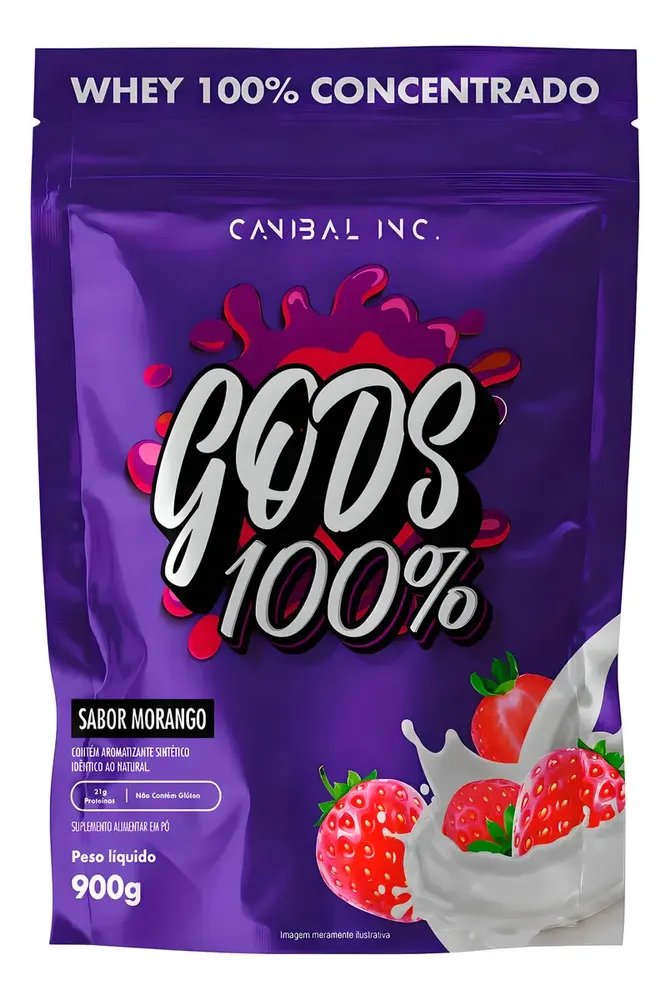 Suplemento en pó Canibal Inc. Gods 100% Whey protein sabor morango x 900G