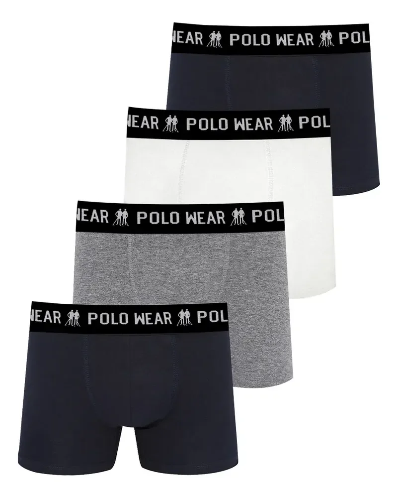 Kit 4 Cuecas Algodão Polo Wear Sortido Sortido Liso M