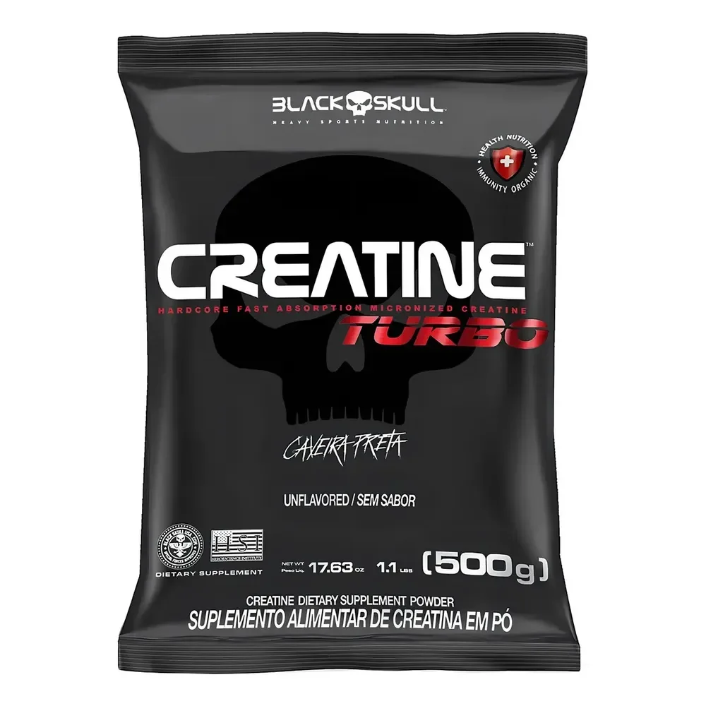 Suplemento En Barra De Cereais Black Skull Caveira Preta Creatina De Bone Crusher X 500g Sem Sabor