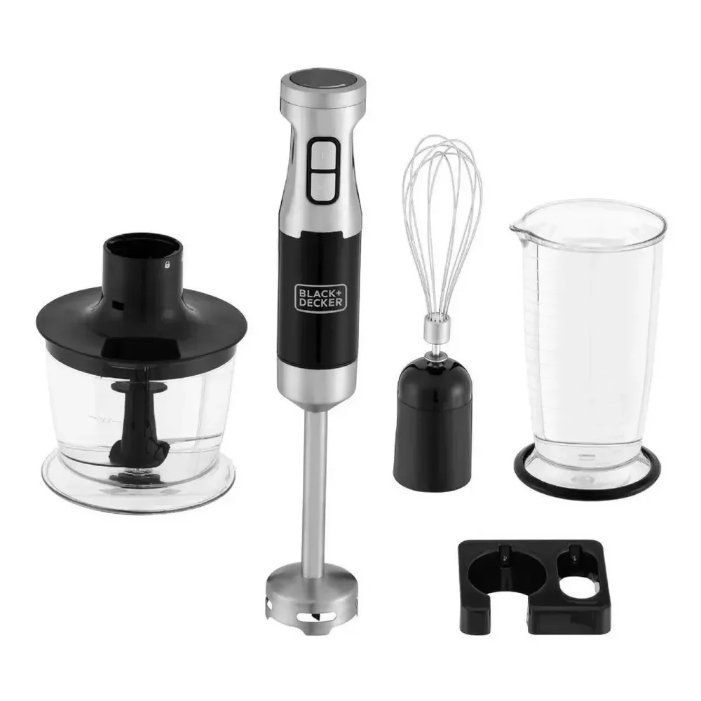 Mixer Vertical 3 Em 1 Black+decker Mk600 Com Design Em Inox Preto 220v