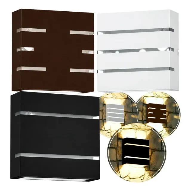 Arandela Slim Externa 2/3/6 Frisos 2 Focos Interna Parede