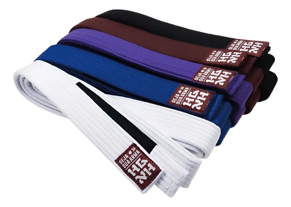 Faixa Para Jiu Jitsu Com Ponta Adulto Haganah Elite 5 Cores Cor Azul Tamanho A3