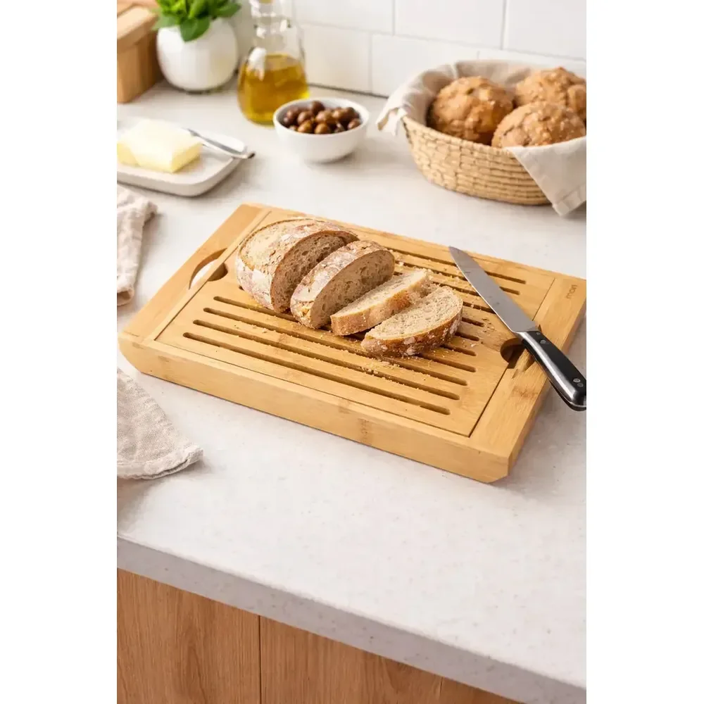 Tábua Migalheira Para Pães E Bolos Café Da Manhã Mesa Posta Tabua De Corte Para Pães E Bolos Bambu Organiza E Decora Bandeja Para Cortar Pão Bolo Pratica E Moderna Madeira