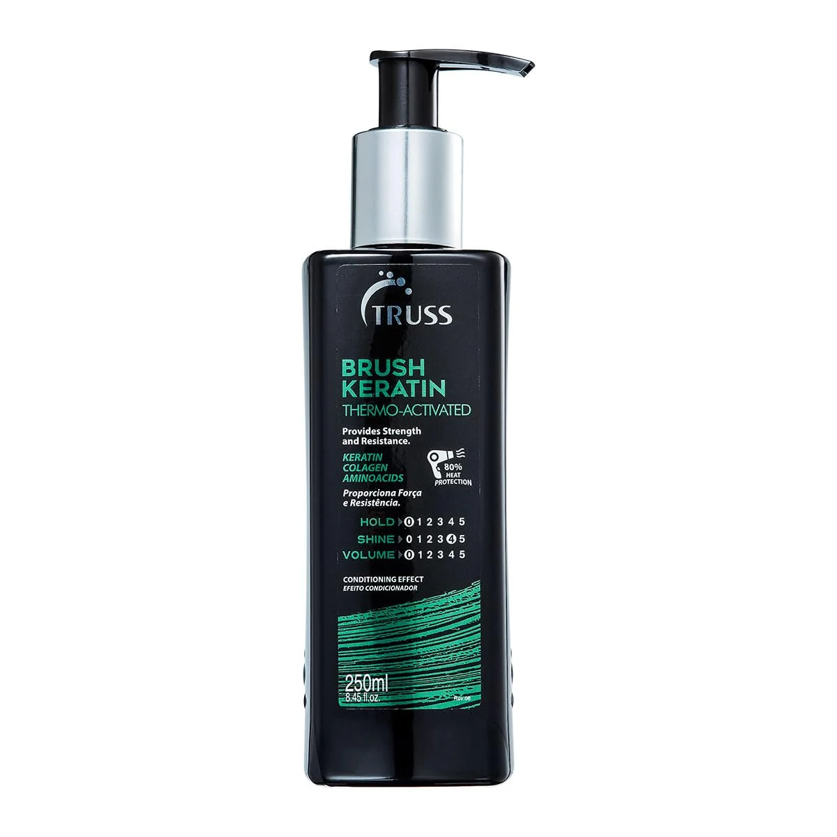 Truss Leave-In Brush Keratin | Proteção Térmica e Reconstrução para Cabelos Danificados | 250ml