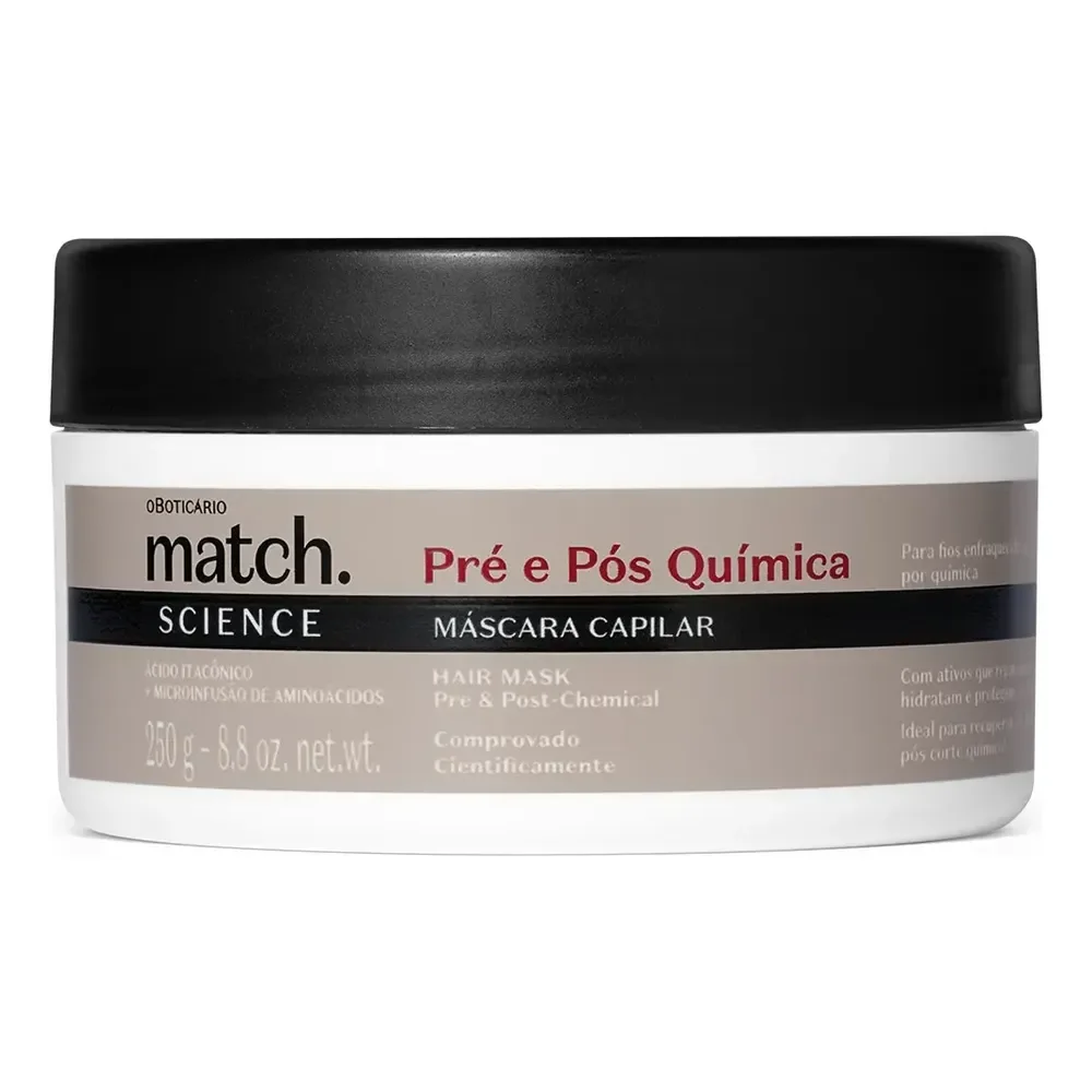 Máscara Match Science Pré E Pós Química 250gr O Boticário