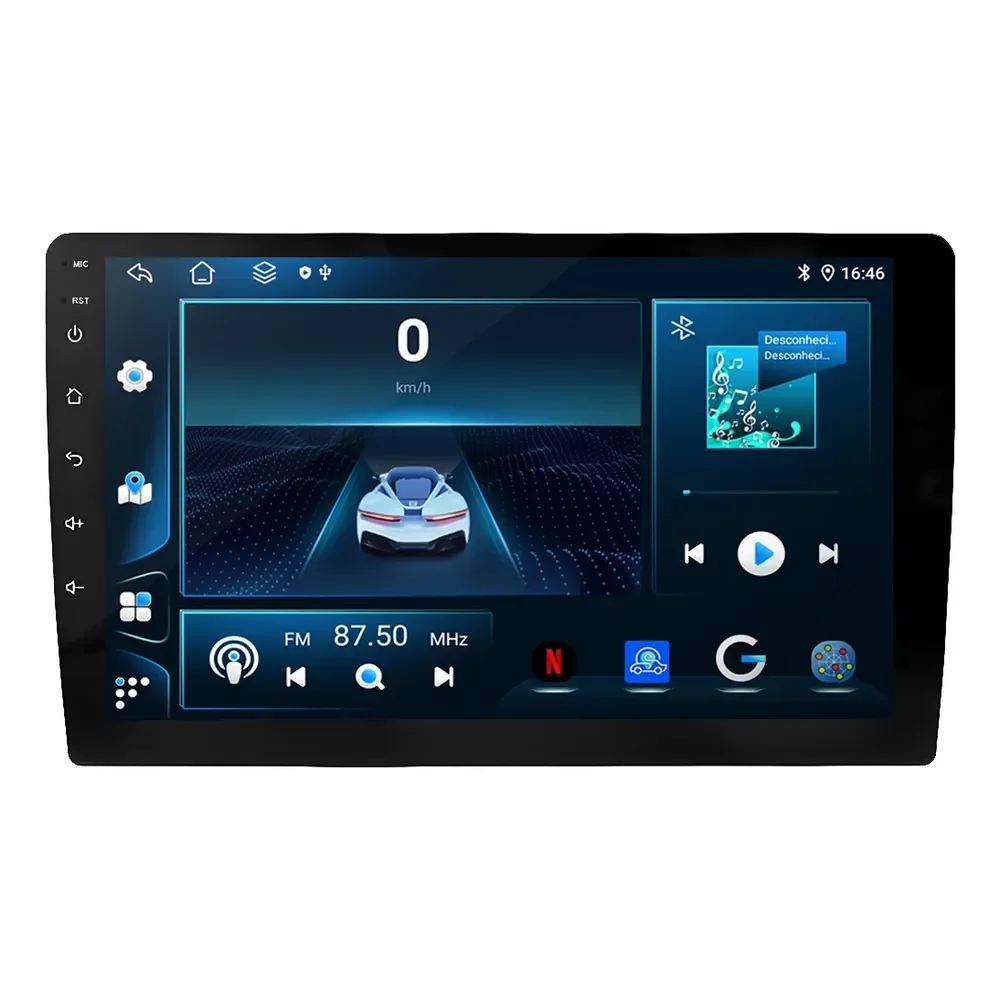 Multimidia Uppertech Universal 9p Octacore Carplay 6gb 128gb Preto