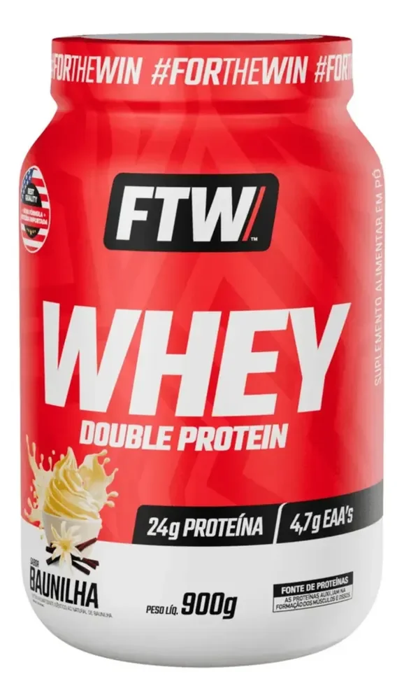 Whey Protein Double Protein 900g Sabor Baunilha - FTW