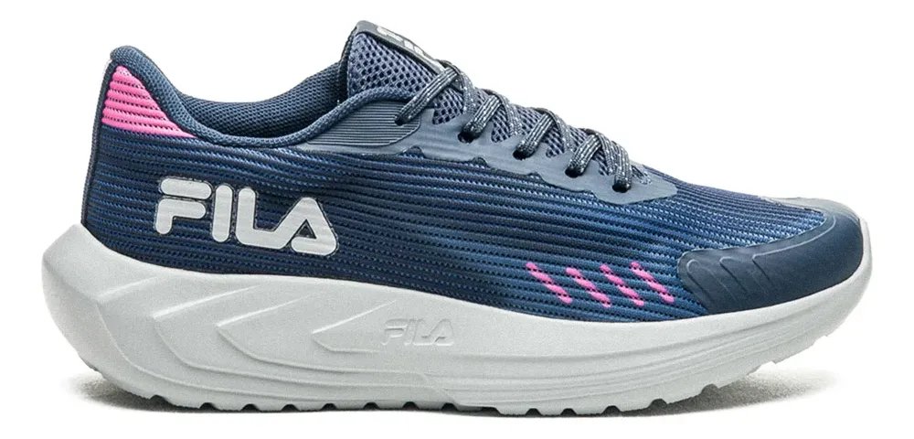 Tênis Fila Sprint Feminino Esportivo Caminhada Confortável Marinho/rosa Liso 36 Br