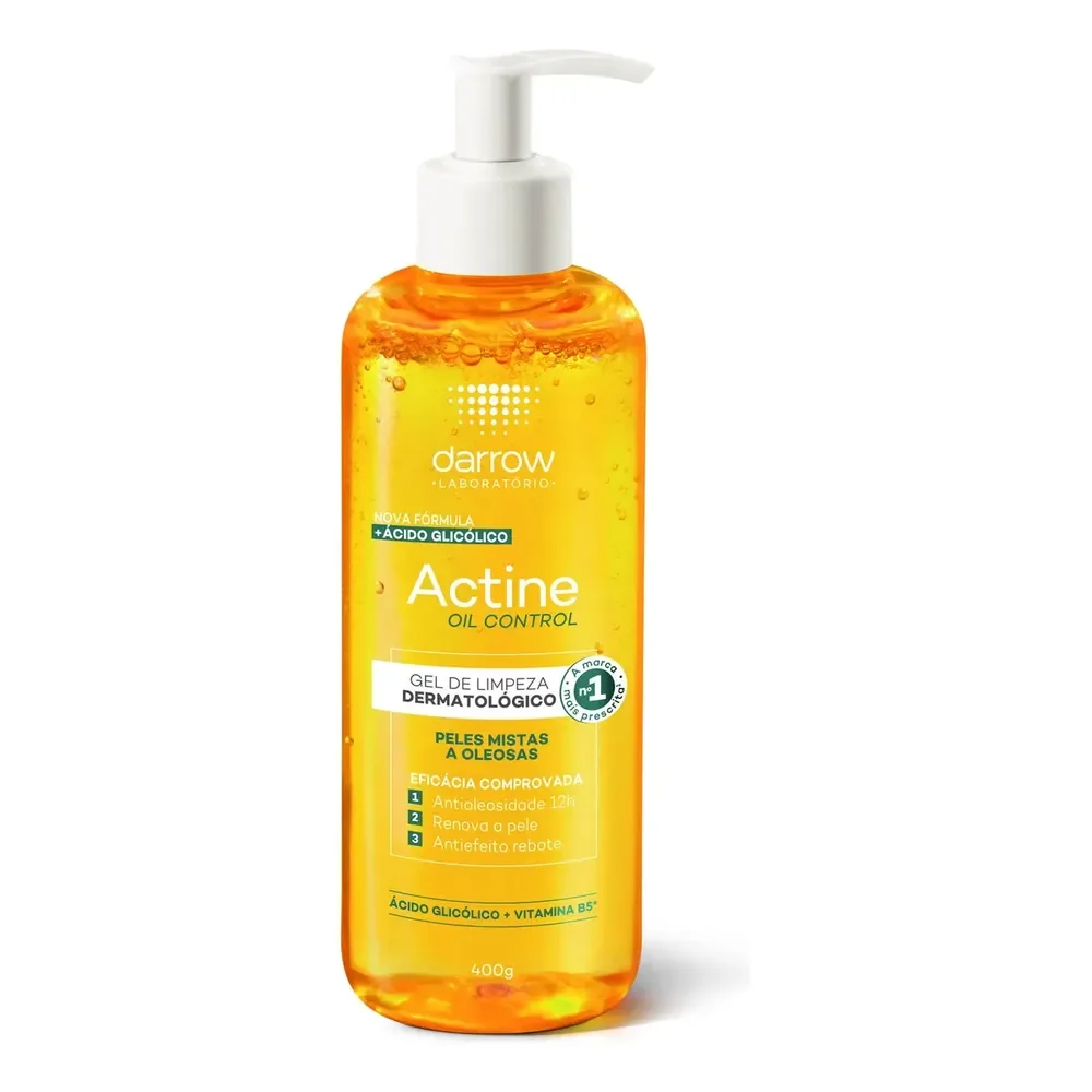 Gel De Limpeza Facial Darrow Actine Oil Control Pele Mista Oleosa 400g Todo Tipo De Pele Dia/noite