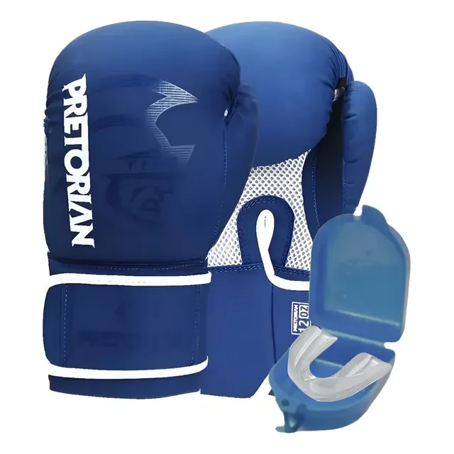 Luva Cl Boxe Muay Thai First Fx2 Pretorian Azul + Bolsa