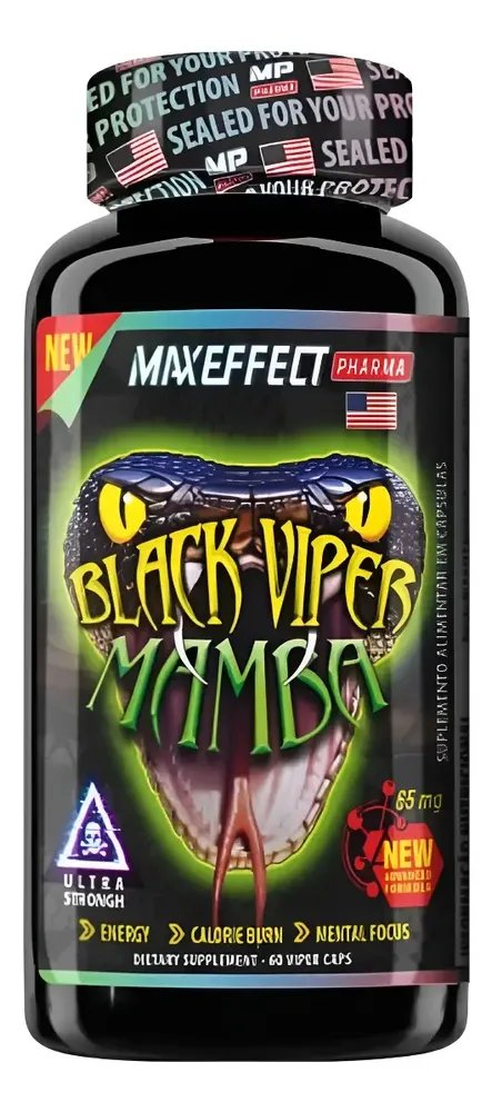 Termogênico Black Viper Mamba 60 Cápsulas | Maxeffect Pharma Sem Sabor