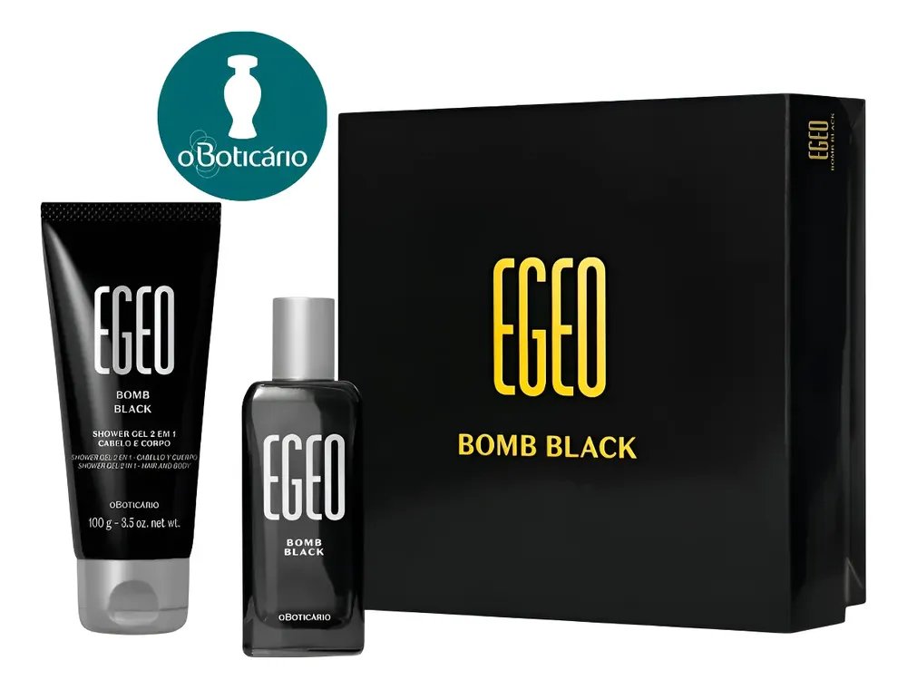 Mini Kit Presente Perfume Egeo Bomb Black 2 Itens Boticário