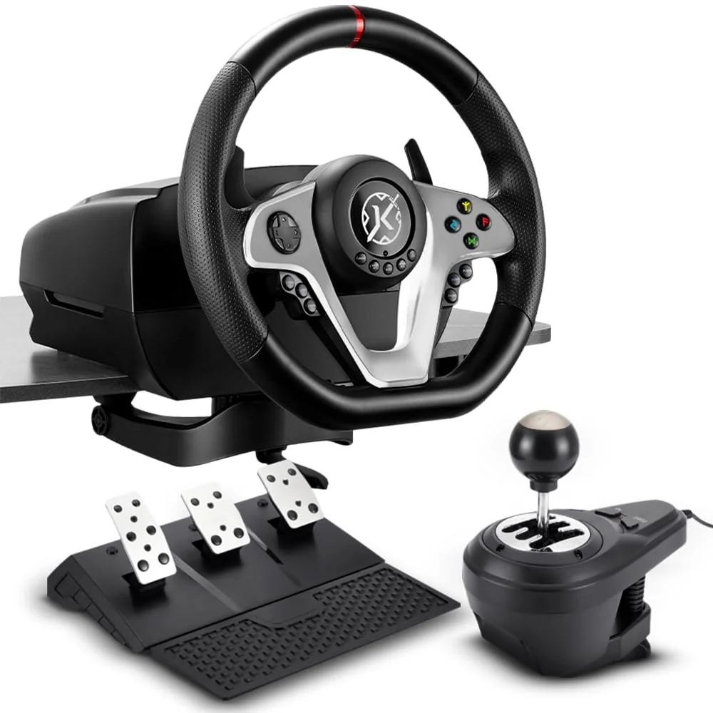 Kalkan Kit Simulador de Corrida G500 ProRacing Volante Pedais e Câmbio USB Force Feedback 3.2Nm 900° Compatível c/ PC, Xbox, PS4 - KLK00032