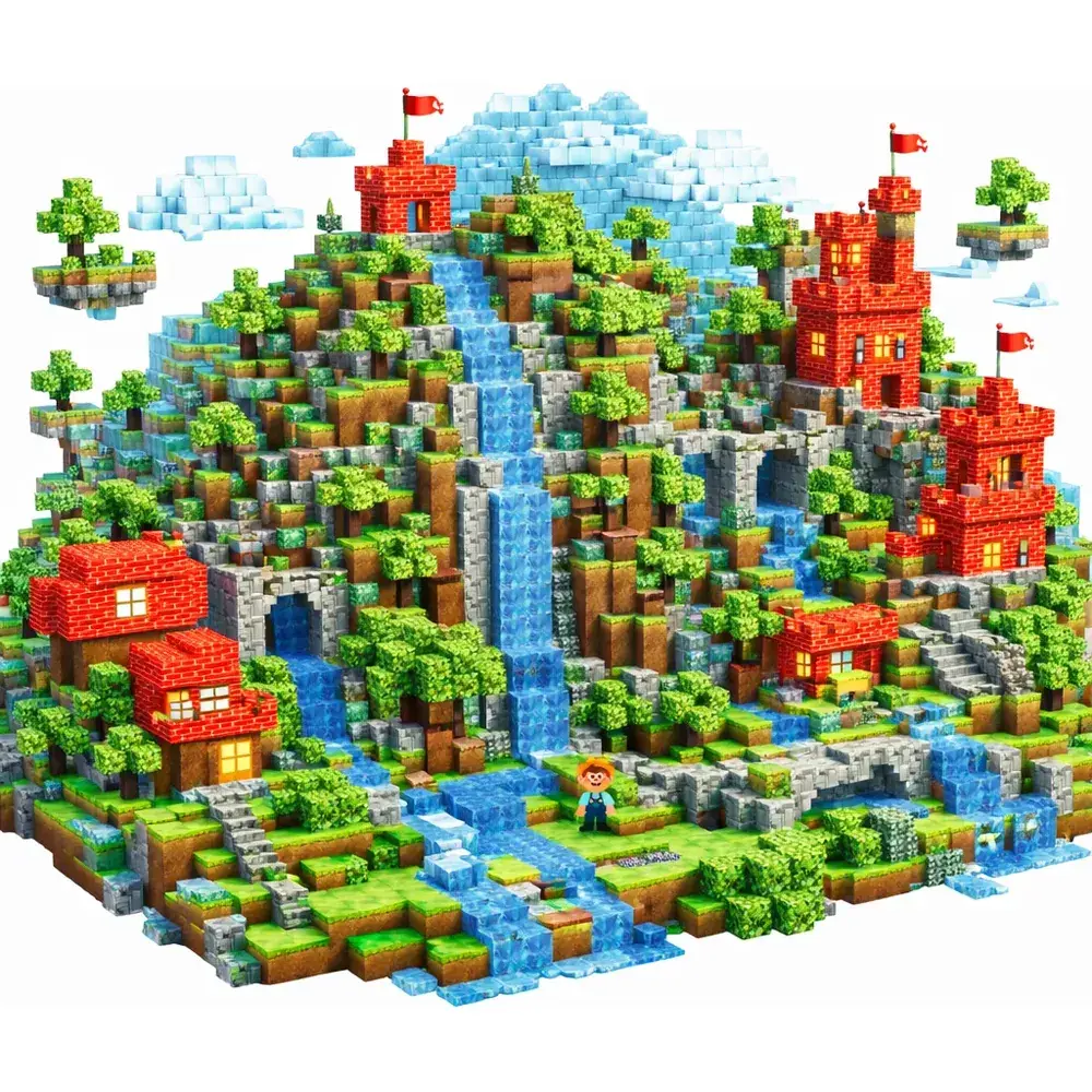 Blocos De Construção Magnéticos Cubo Brinquedo Educativo Kit 96 Blocos De Construção