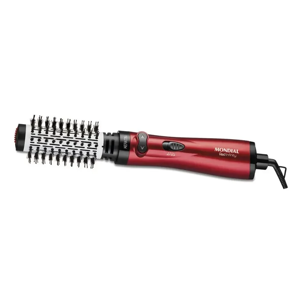 Escova Rotativa Infinity Keratin Mondial Er-11-kr Vermelho 127v