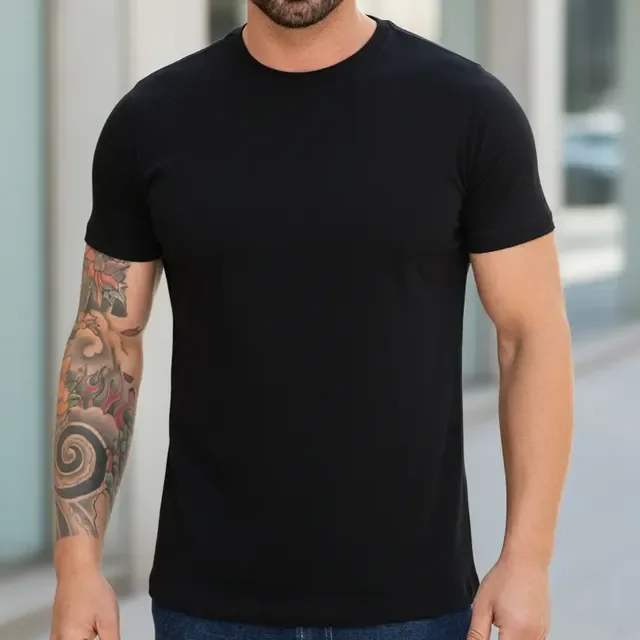 Camiseta Básica 100% Algodão Masculina Premium Manga Curta