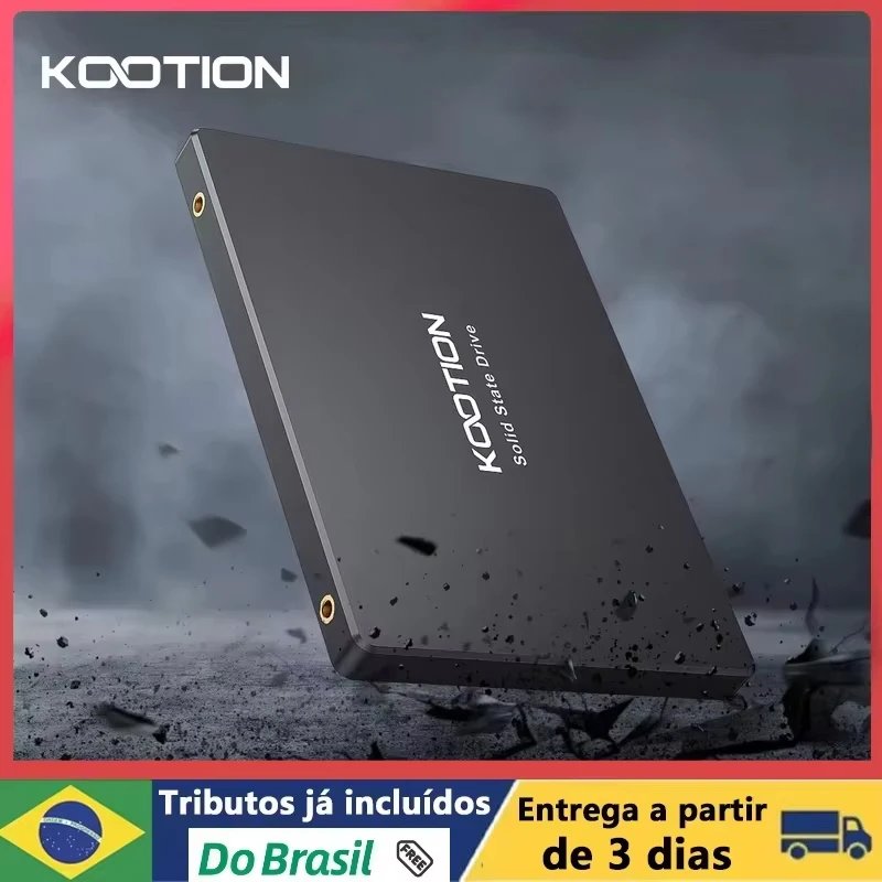 KOOTION X12 SSD SATA 256GB 512GB 1TB 2TB Unidade SSD SATA 3 de 2,5 Polegadas para Laptop, PS4, PC e Desktops