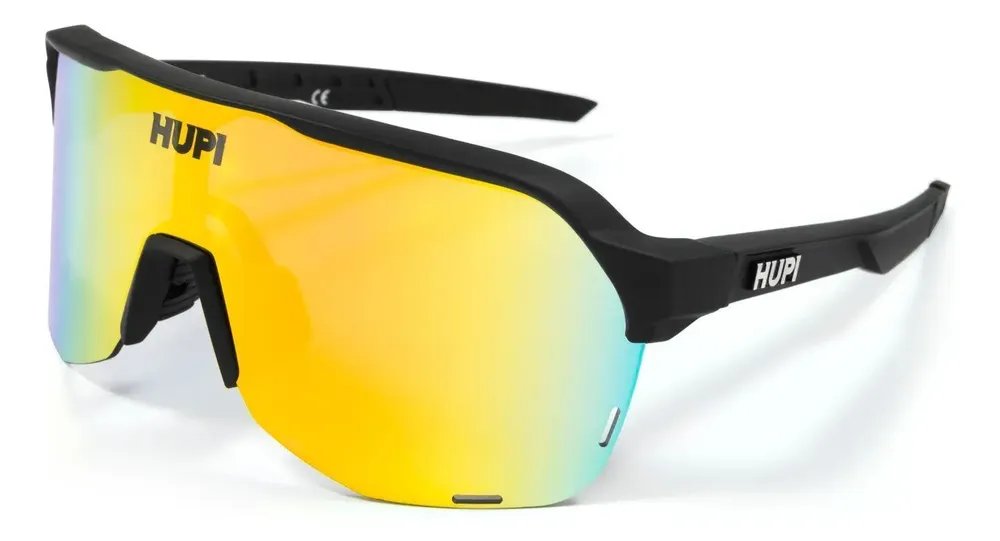 Óculos De Sol Hupi Huez Preto - Lente Dourada Espelho Preto/dourado Dourado Preto