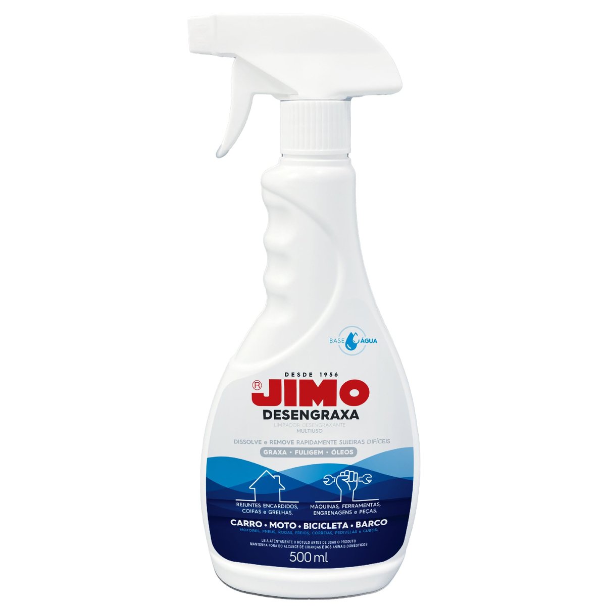 JIMO Desengraxa Alto Poder de Limpeza Dissolve e Remove Graxa Óleo Gordura Eficiente para Limpeza de Peças Máquinas em Diversas Superfícies Frasco 500ml