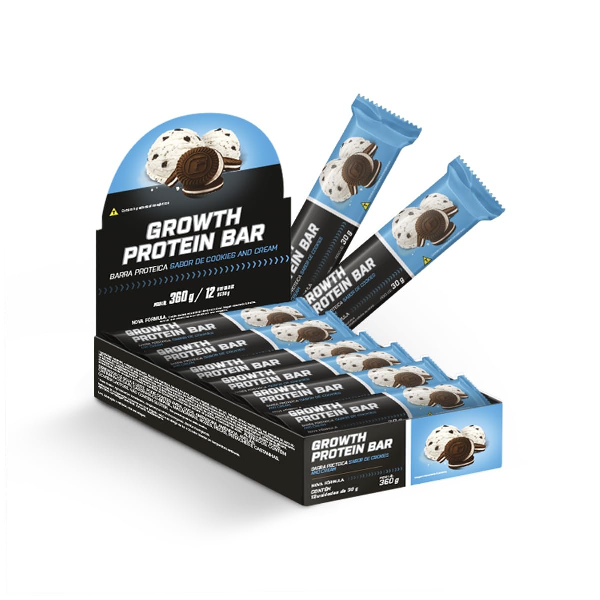 Growth Supplements - Barra De Proteína (cx. 12 Unid.) Growth Supplements - Cookies