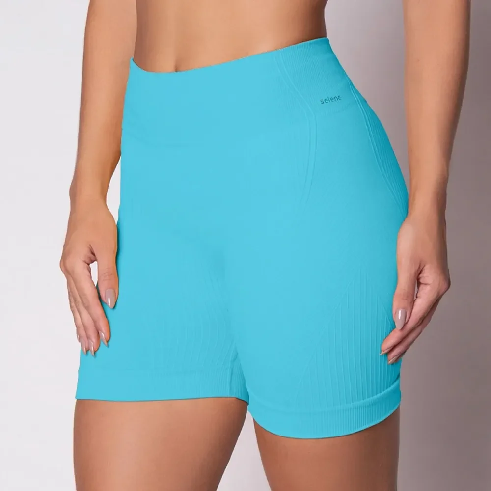 Short Academia Feminino Poliamida Selene Zero Transparência Turquesa Short Fitness Short Esportivo Short Legging Short Selene Short Poliamida Shortinho G Short Zero Transparência