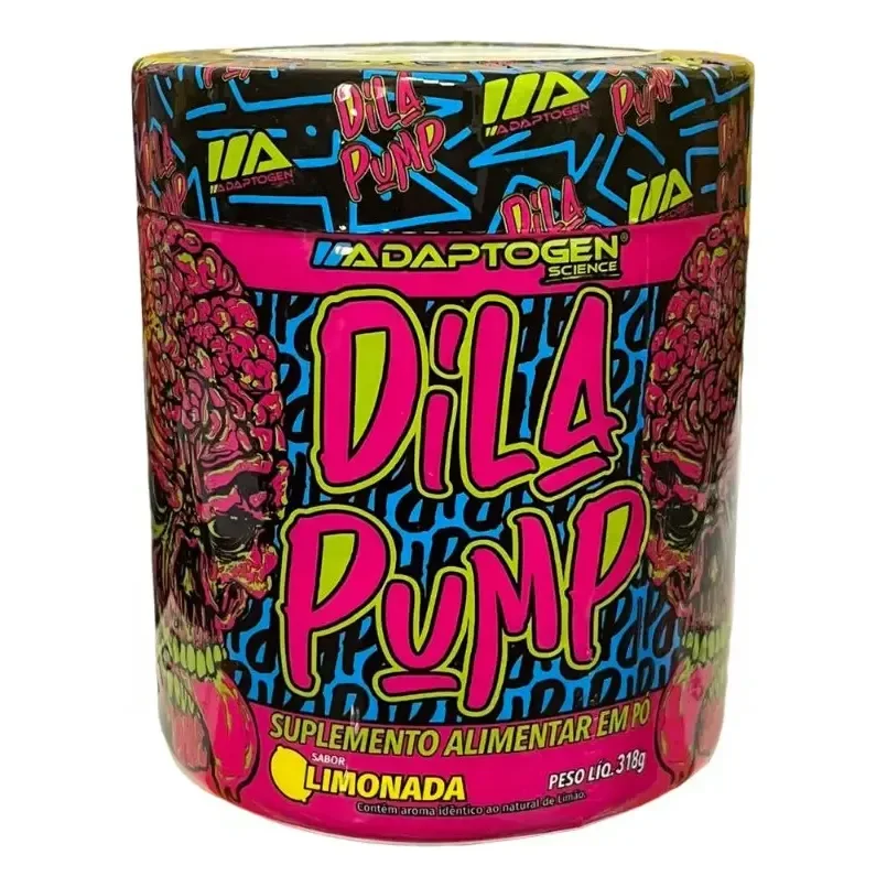 Suplemento Em Pó Dila Pump Pre Treino Sem Cafeína Adaptogen Science Pote De 318g Sabor Limonada