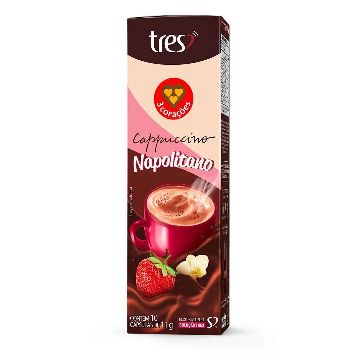 3 Corações Cápsula de Cappuccino Napolitano TRES - 10 unid