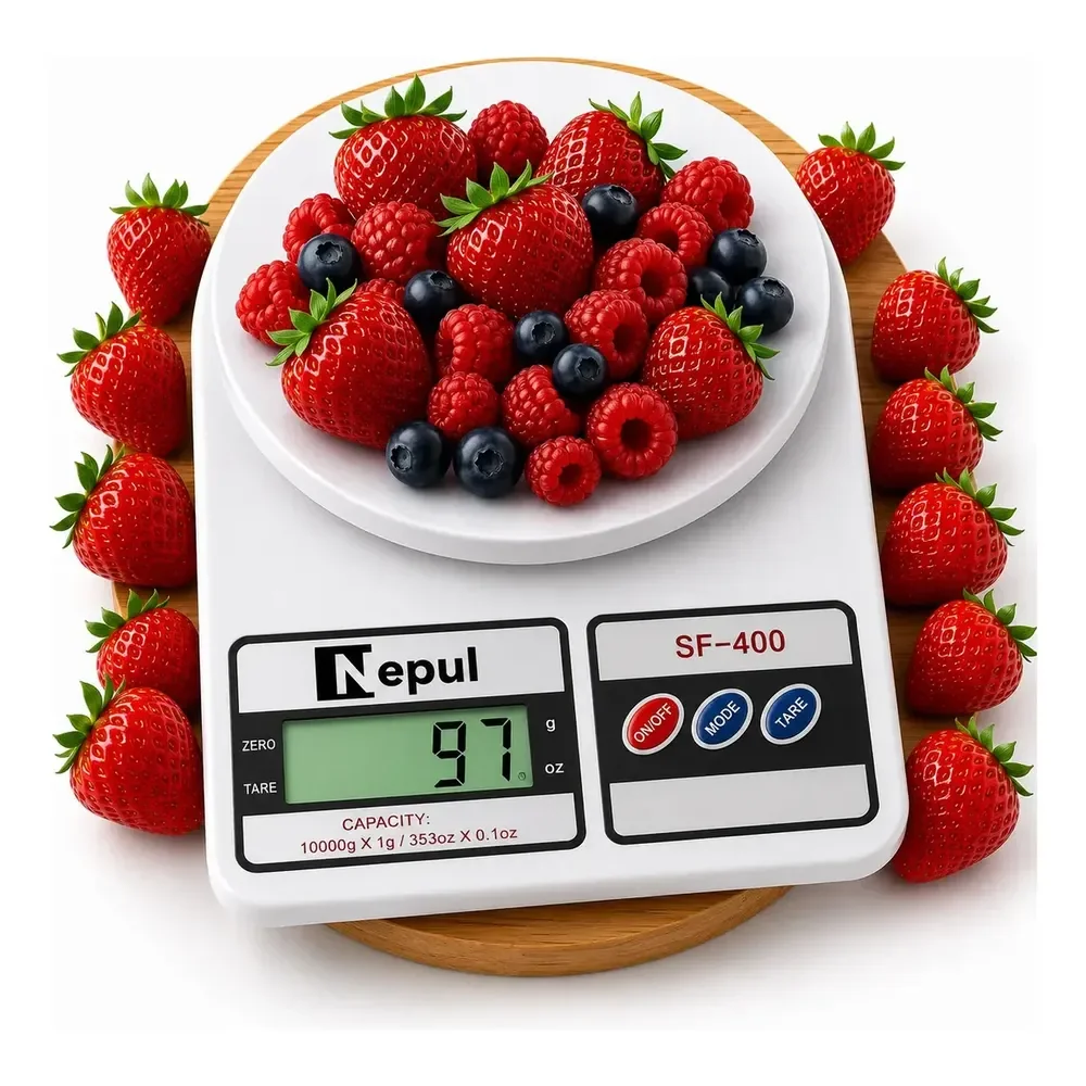 Balança Digital Precisão Até 10kg Cozinha Cor Branco Com Tara 10 Kg