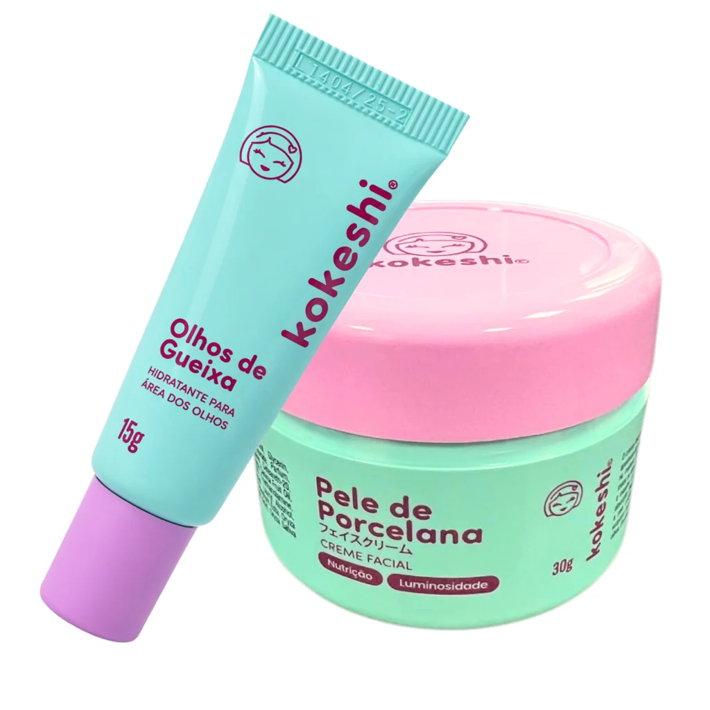Kit Dupla Renovadores Faciais Kokeshi Pele Porcelana Olhos Gueixa