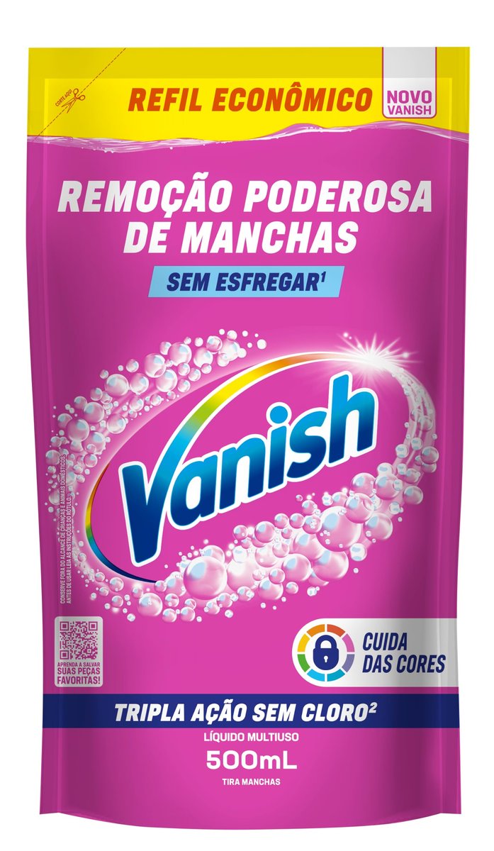 Tira Manchas Vanish Líquido Multiuso para roupas coloridas Refil Econômico 500ml
